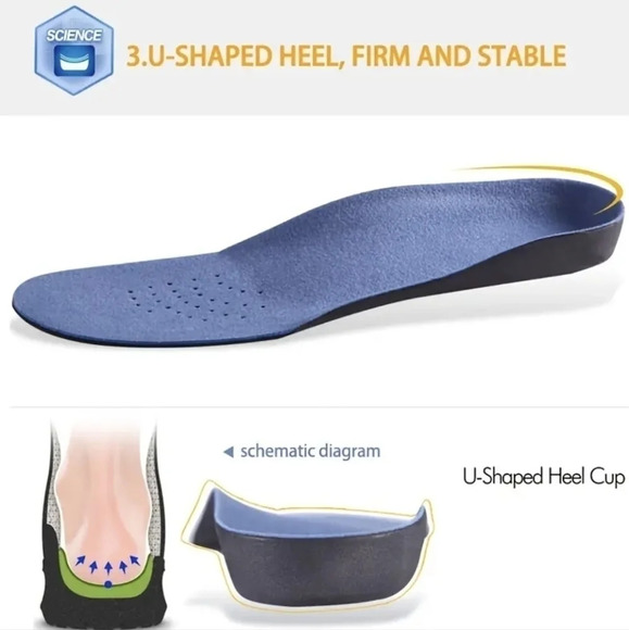 Orthopedic shoe cushion sport insole inserts approx EU 41-43 US 8.5-10 orthotic - Picture 7 of 11